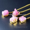 2015 new products natural stone druzy pendant necklace alibaba jewellery